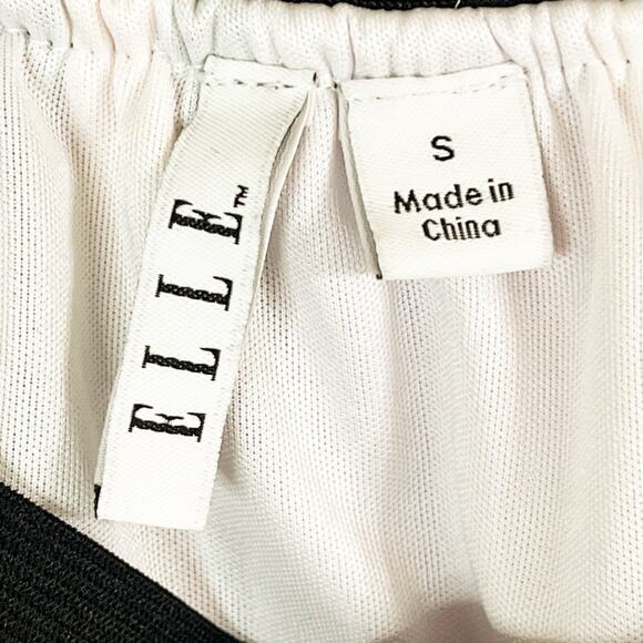 NWOT Elle Pleated Elastic Waist Skirt- Purple Stripe, Size S - Picture 4 of 5